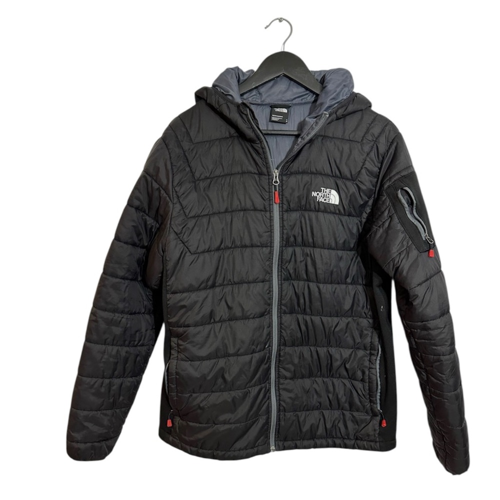 The North Face Men’s Black Aconcagua Hybrid Puffer Jacket Hooded Size Large